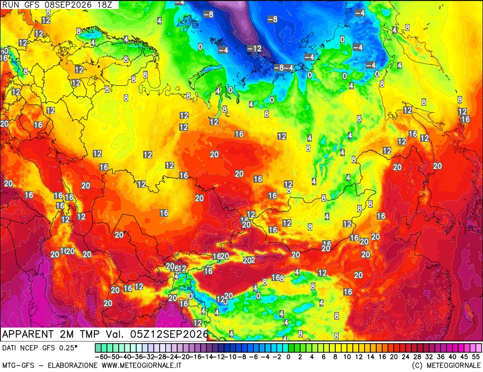 mappa Temp percepita