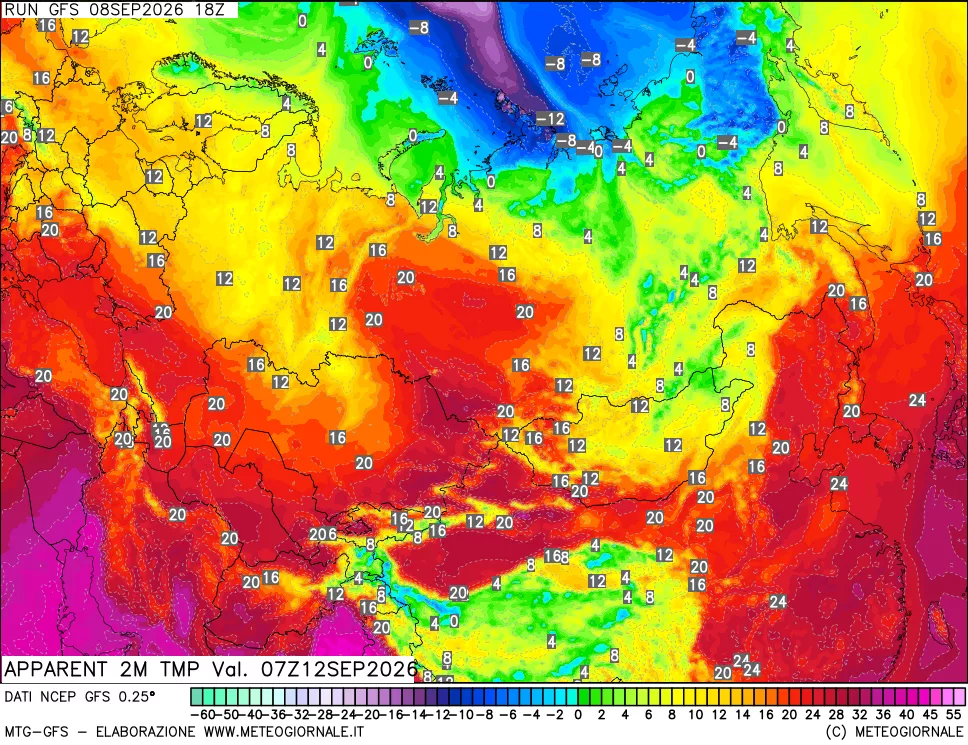 mappa Temp percepita