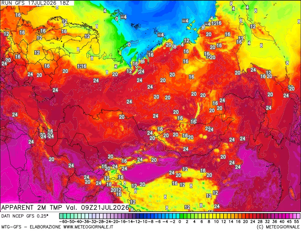 mappa Temp percepita