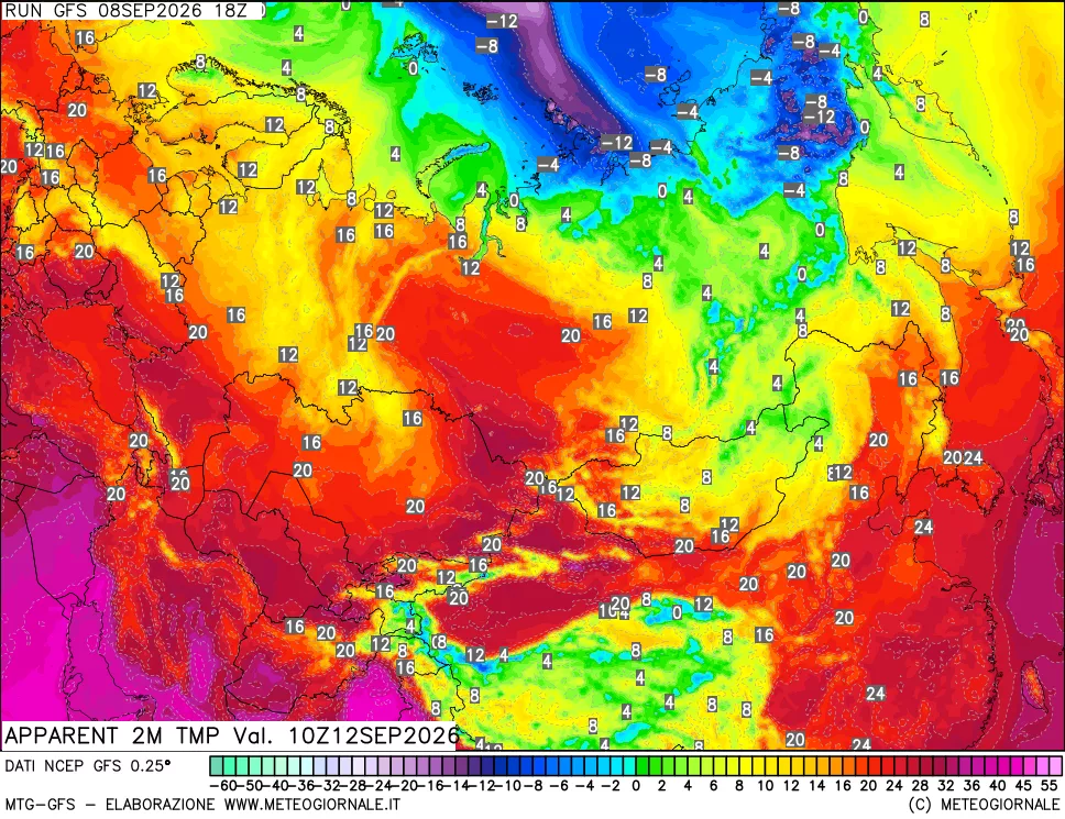 mappa Temp percepita