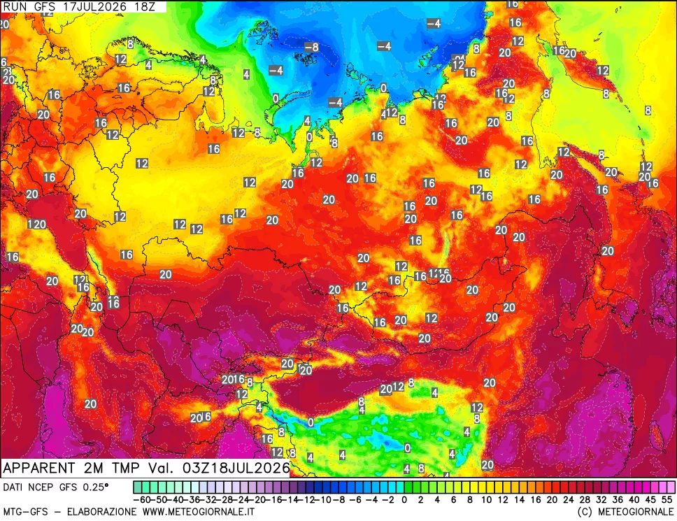 mappa Temp percepita