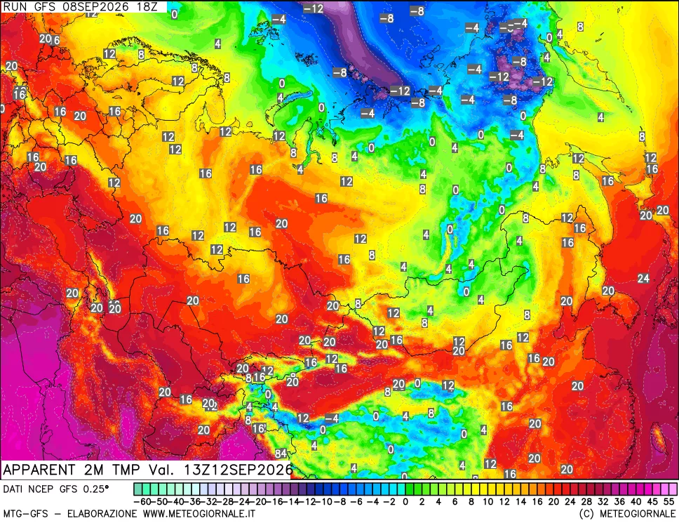 mappa Temp percepita