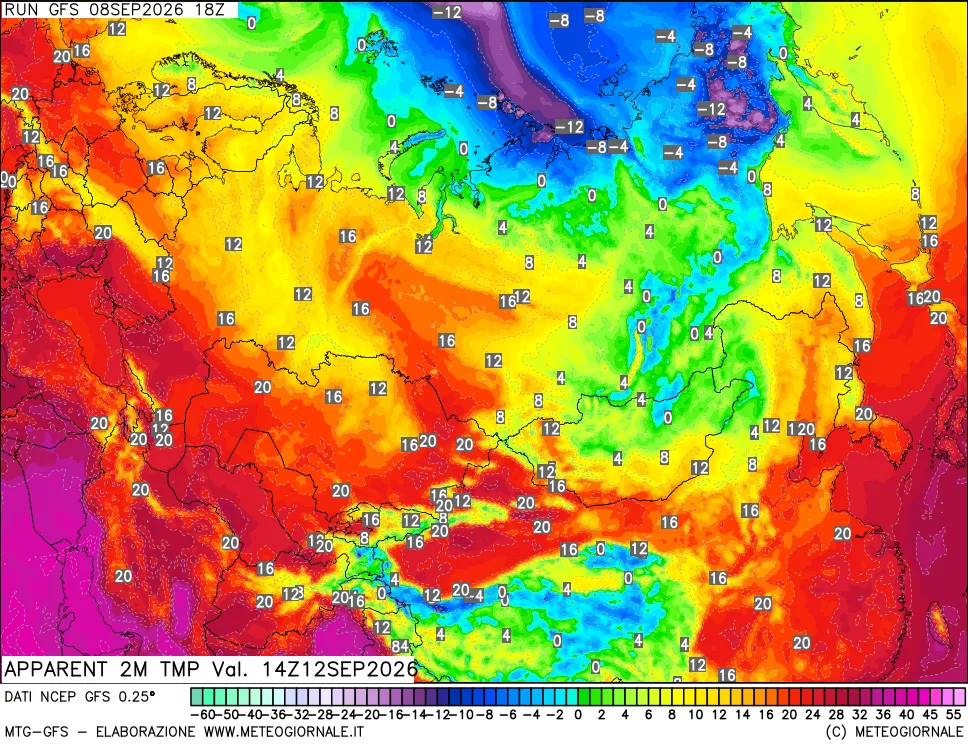 mappa Temp percepita