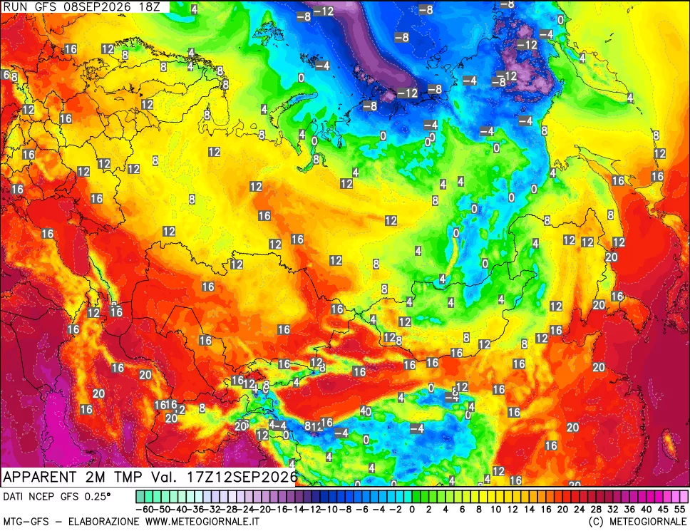 mappa Temp percepita