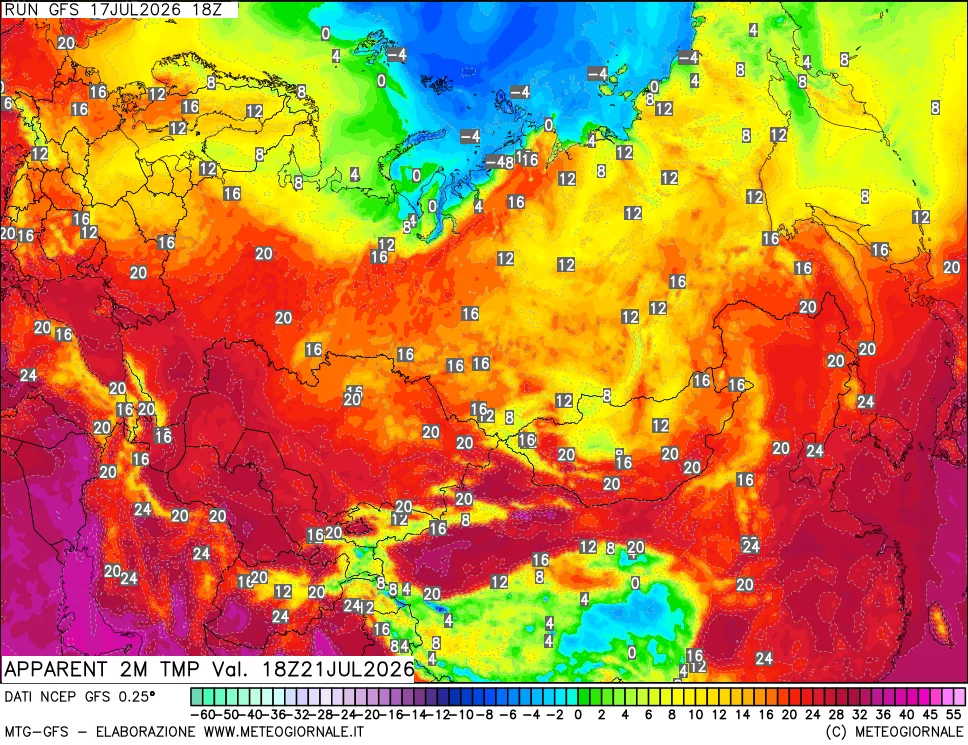 mappa Temp percepita