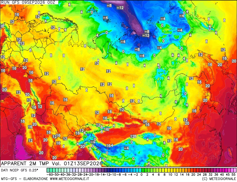 mappa Temp percepita