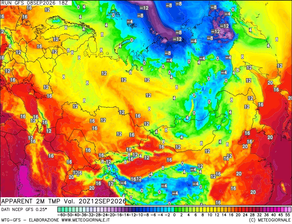 mappa Temp percepita