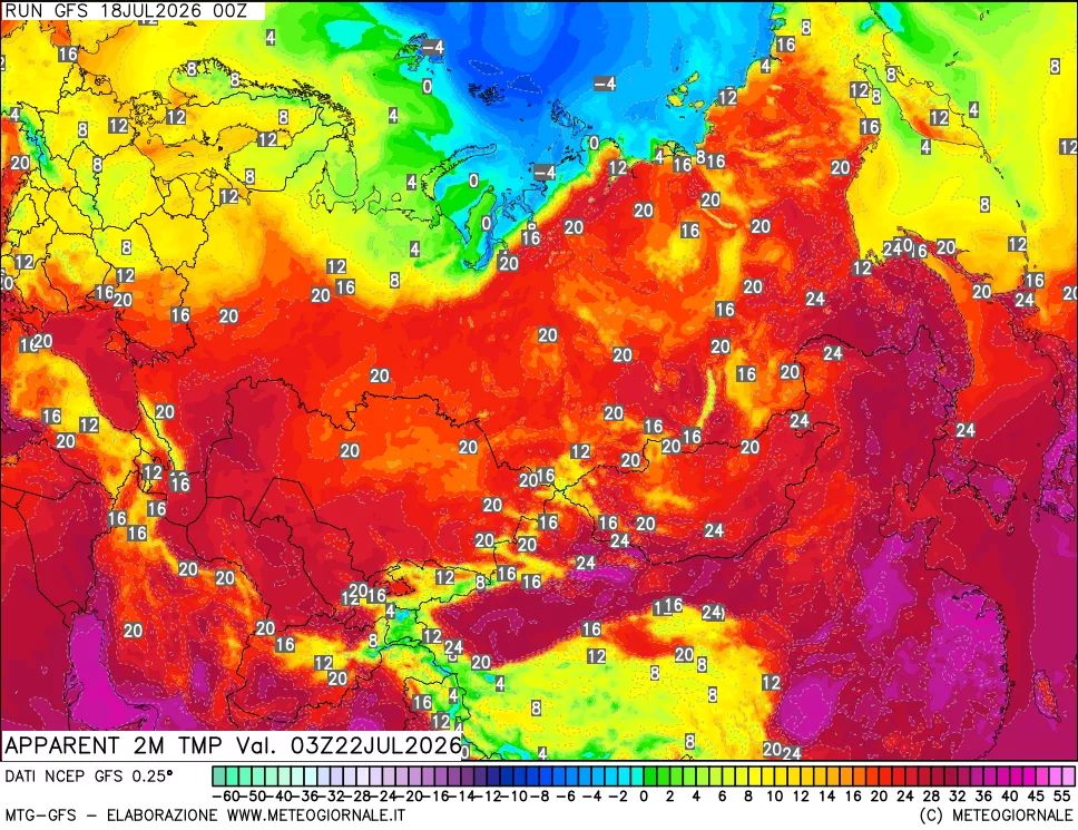 mappa Temp percepita