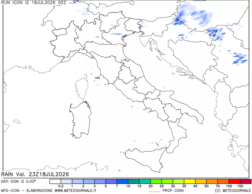 mappa Precipitazioni totali e convettive
