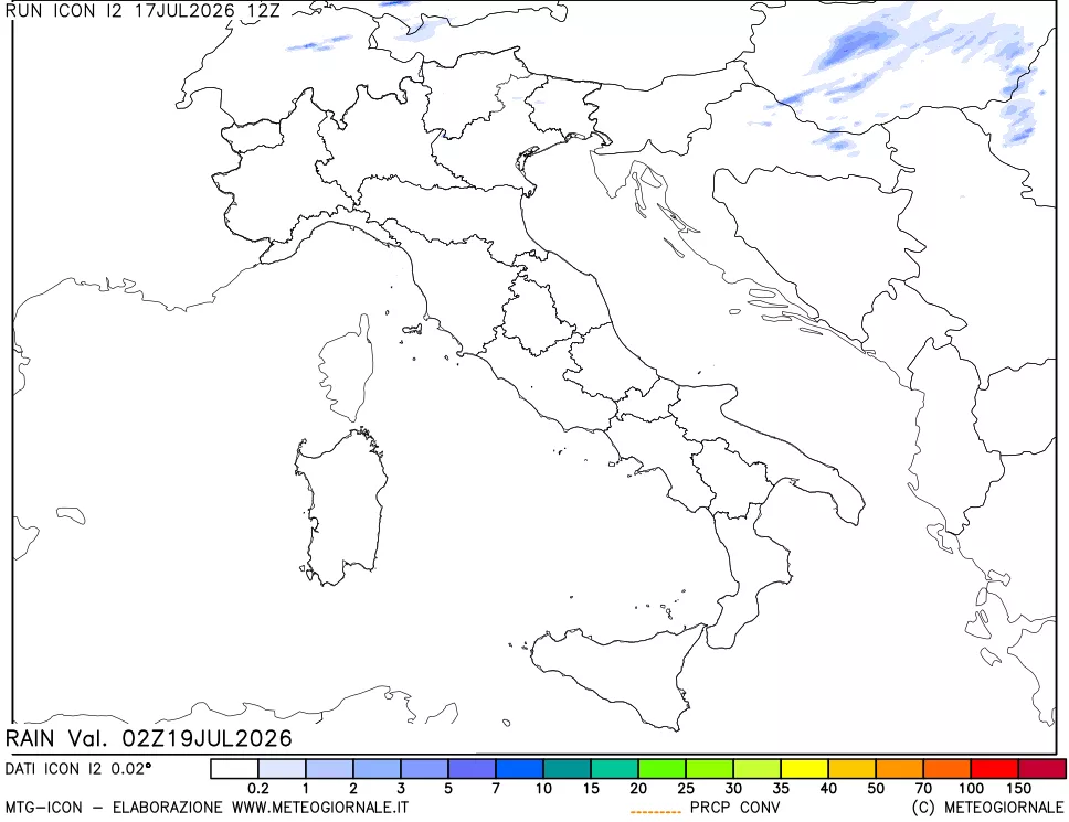 mappa Precipitazioni totali e convettive
