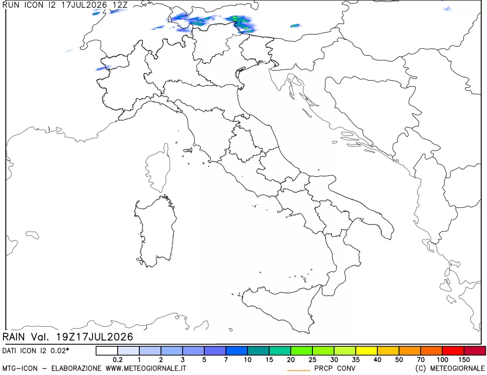 mappa Precipitazioni totali e convettive