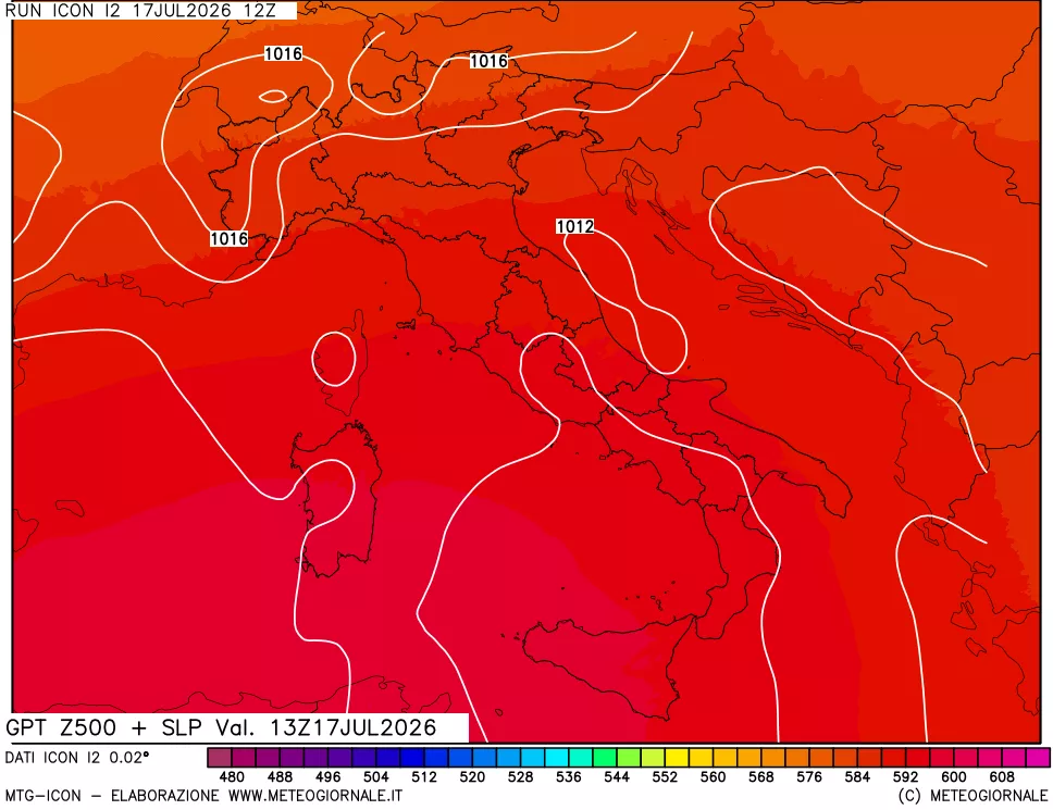 mappa 500 hPa GPT + Press SLM