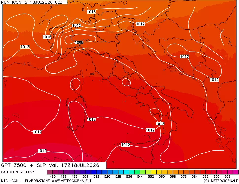 mappa 500 hPa GPT + Press SLM