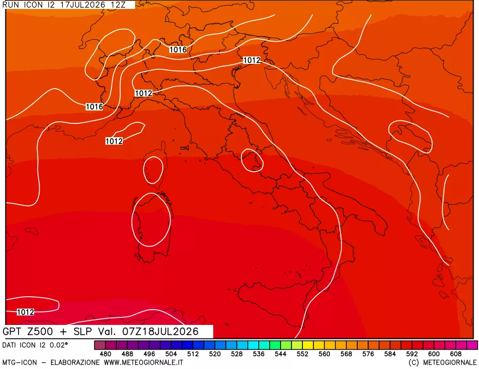 mappa 500 hPa GPT + Press SLM