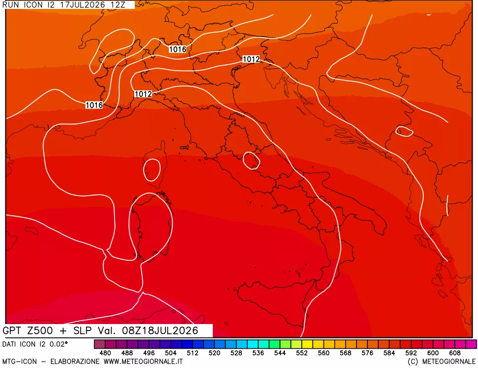 mappa 500 hPa GPT + Press SLM