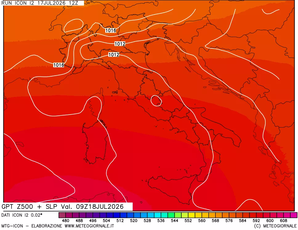 mappa 500 hPa GPT + Press SLM
