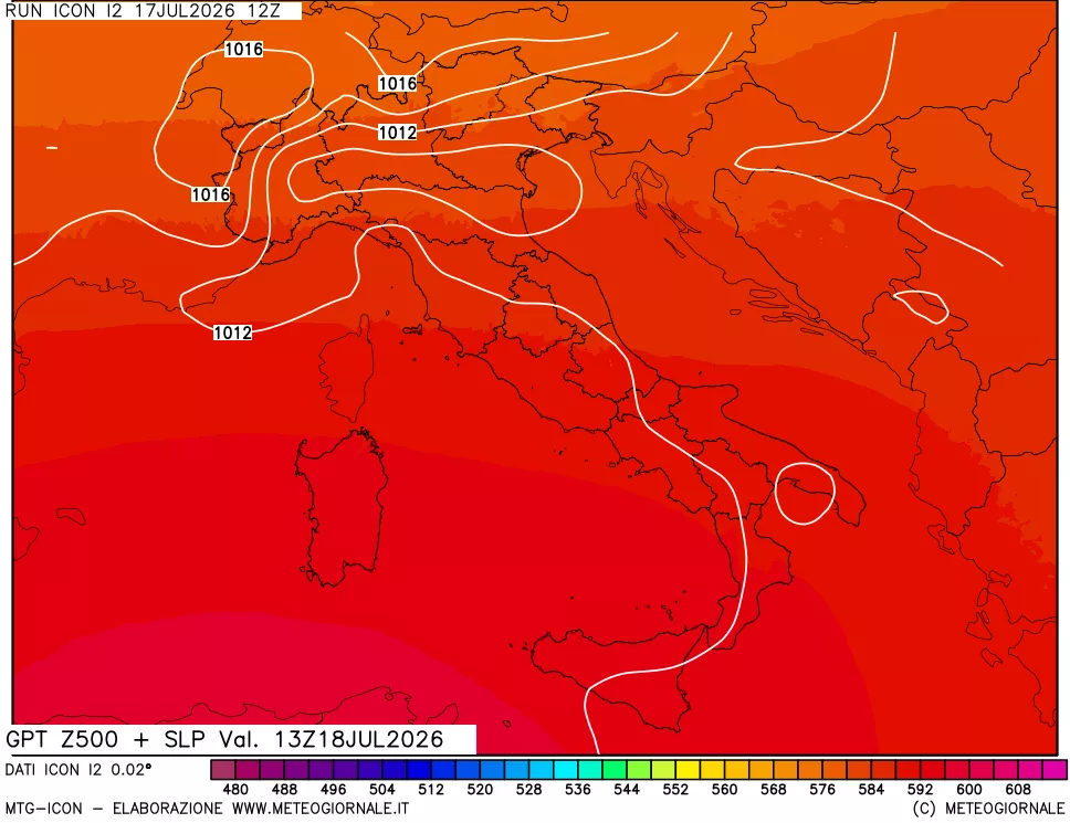 mappa 500 hPa GPT + Press SLM