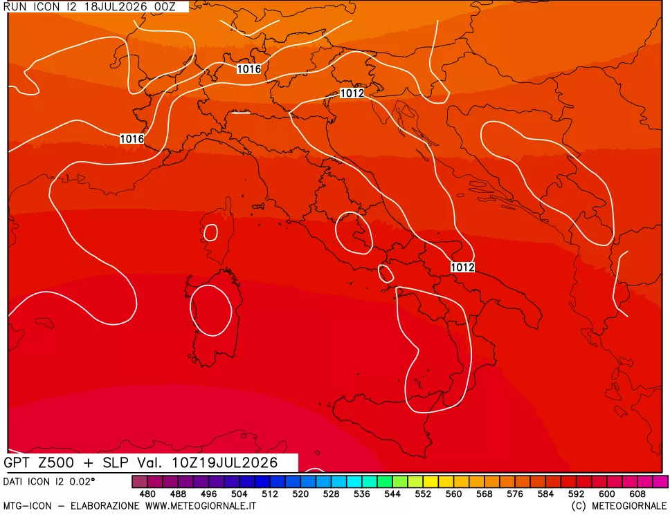 mappa 500 hPa GPT + Press SLM