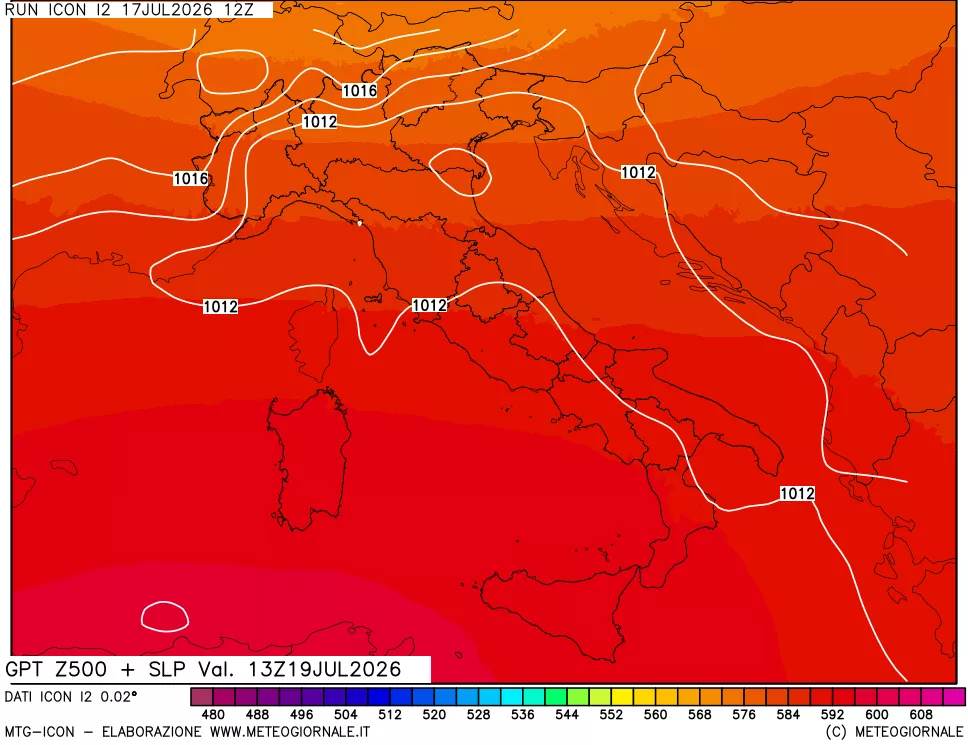 mappa 500 hPa GPT + Press SLM