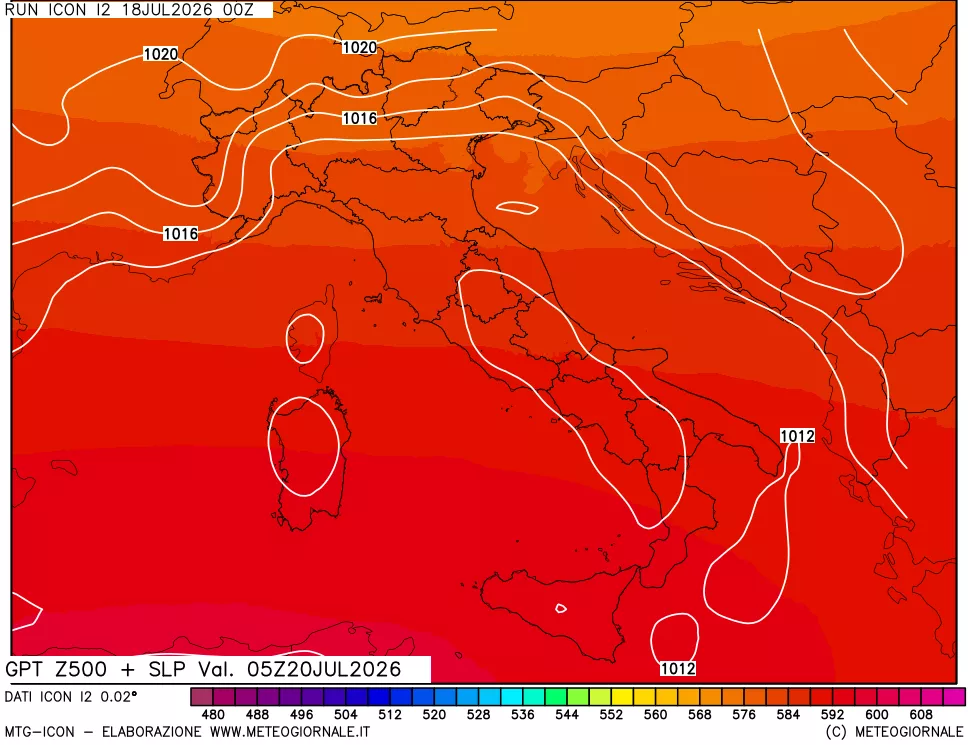 mappa 500 hPa GPT + Press SLM