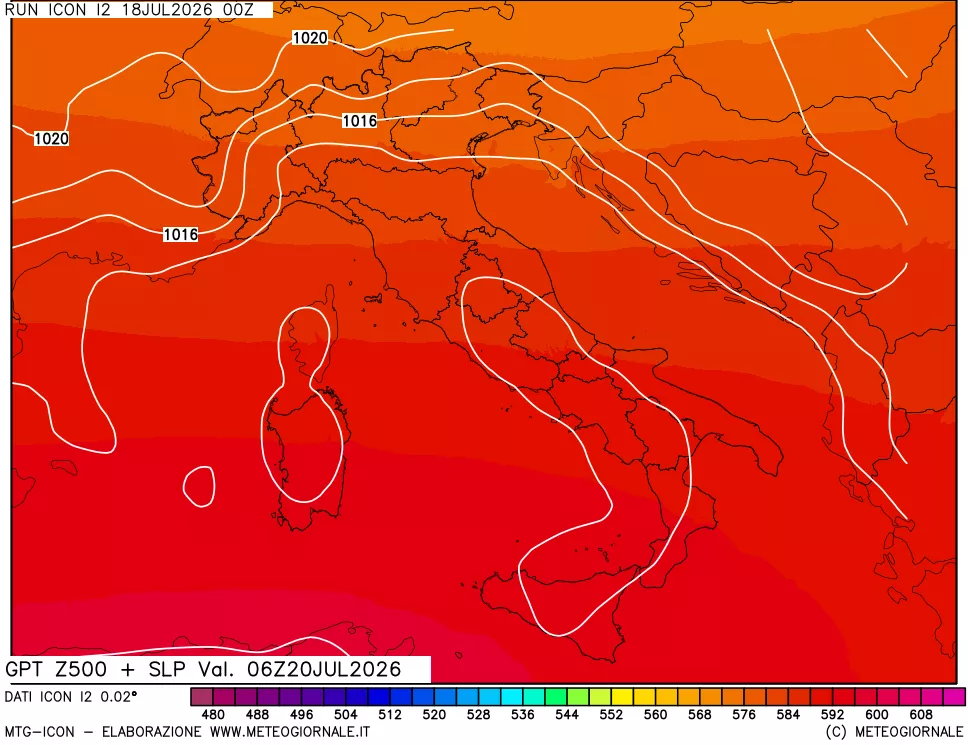 mappa 500 hPa GPT + Press SLM