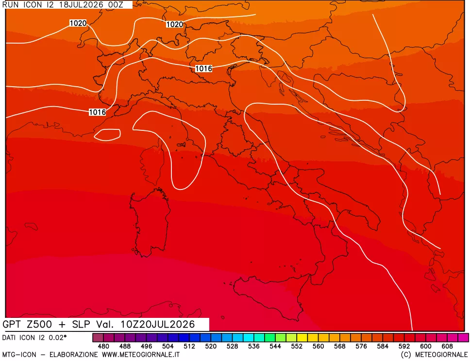 mappa 500 hPa GPT + Press SLM