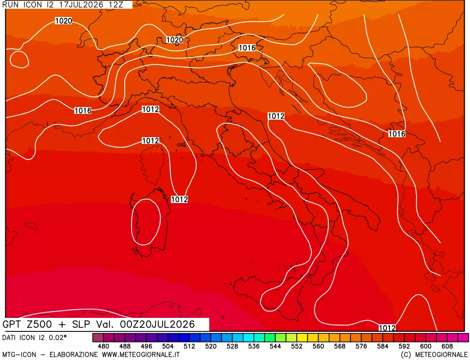 mappa 500 hPa GPT + Press SLM