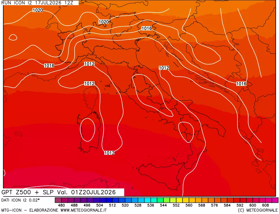 mappa 500 hPa GPT + Press SLM