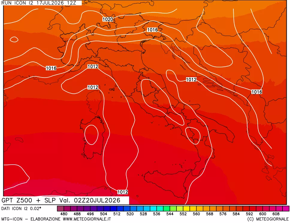 mappa 500 hPa GPT + Press SLM