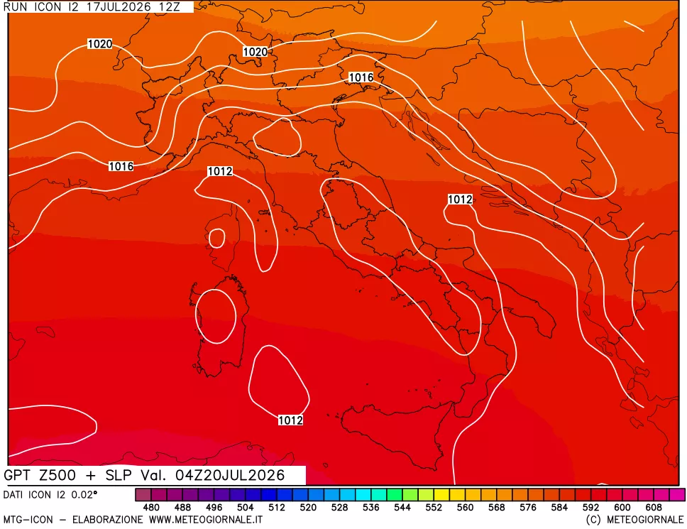 mappa 500 hPa GPT + Press SLM