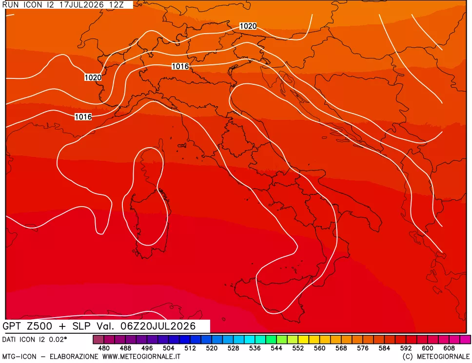 mappa 500 hPa GPT + Press SLM