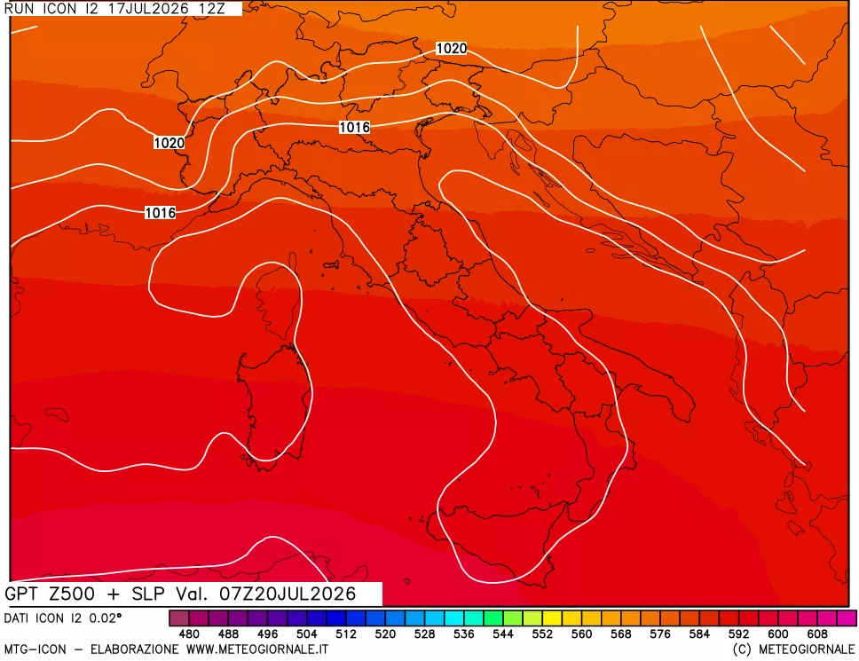 mappa 500 hPa GPT + Press SLM