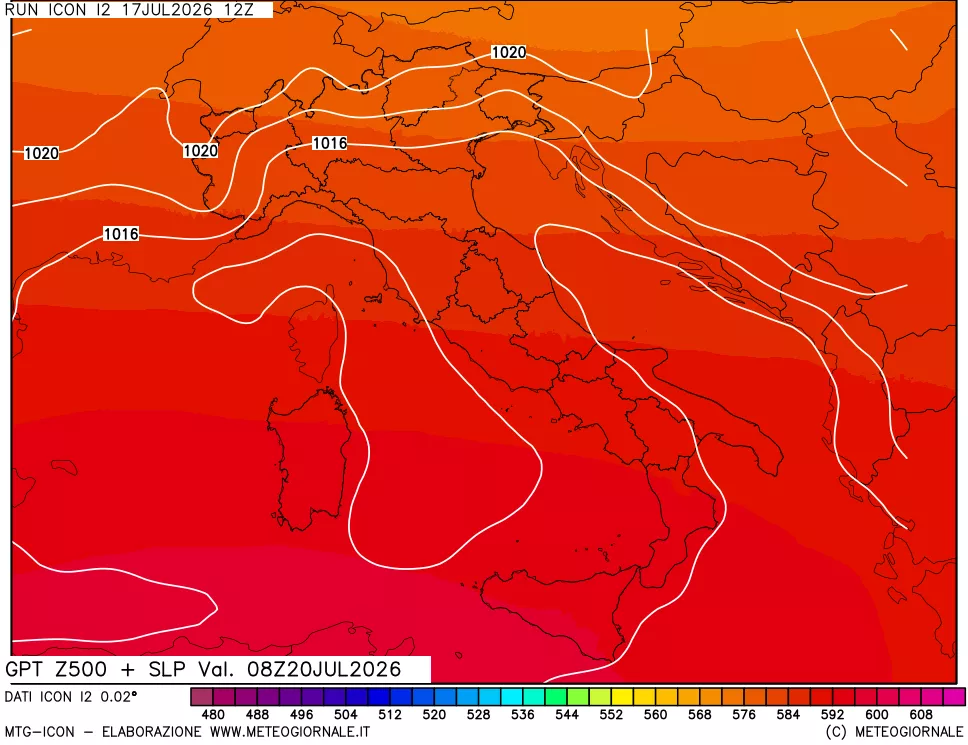 mappa 500 hPa GPT + Press SLM