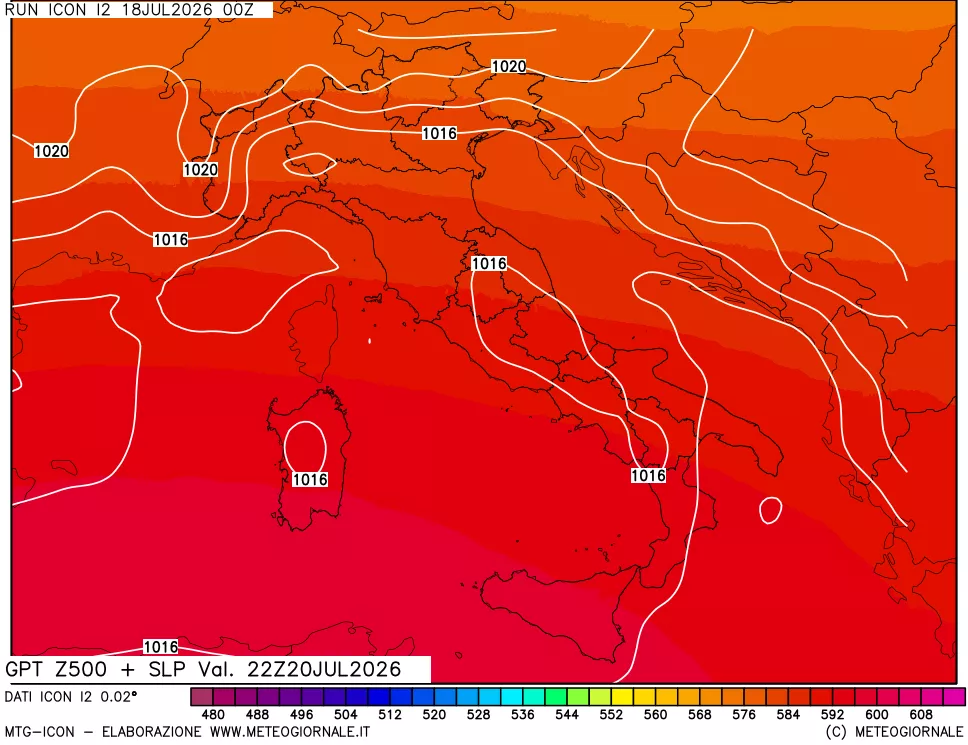 mappa 500 hPa GPT + Press SLM