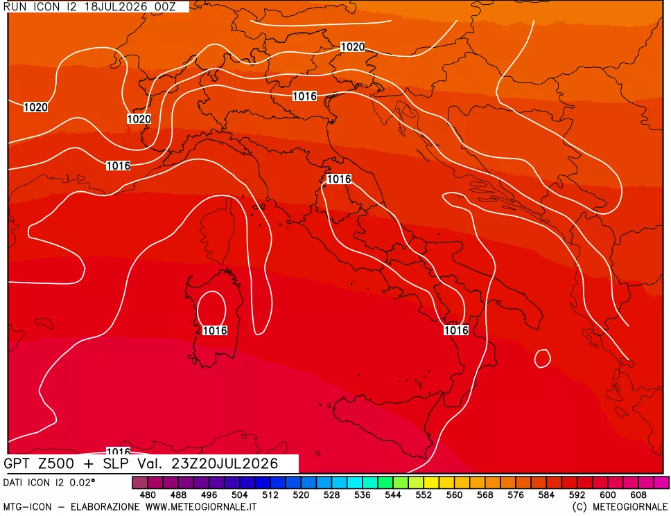 mappa 500 hPa GPT + Press SLM