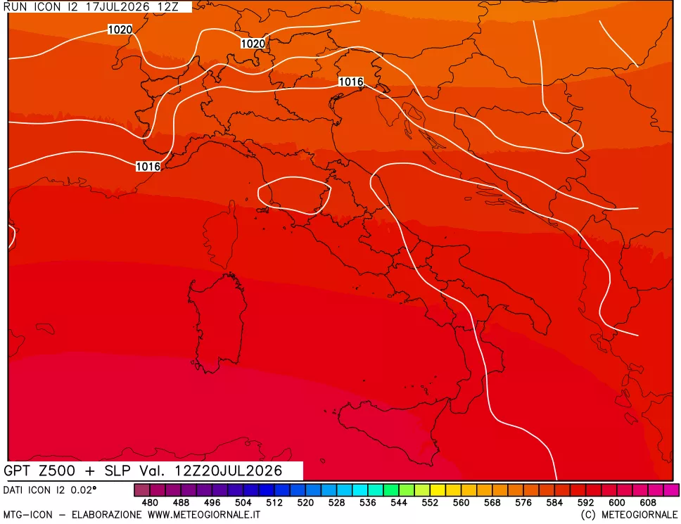 mappa 500 hPa GPT + Press SLM