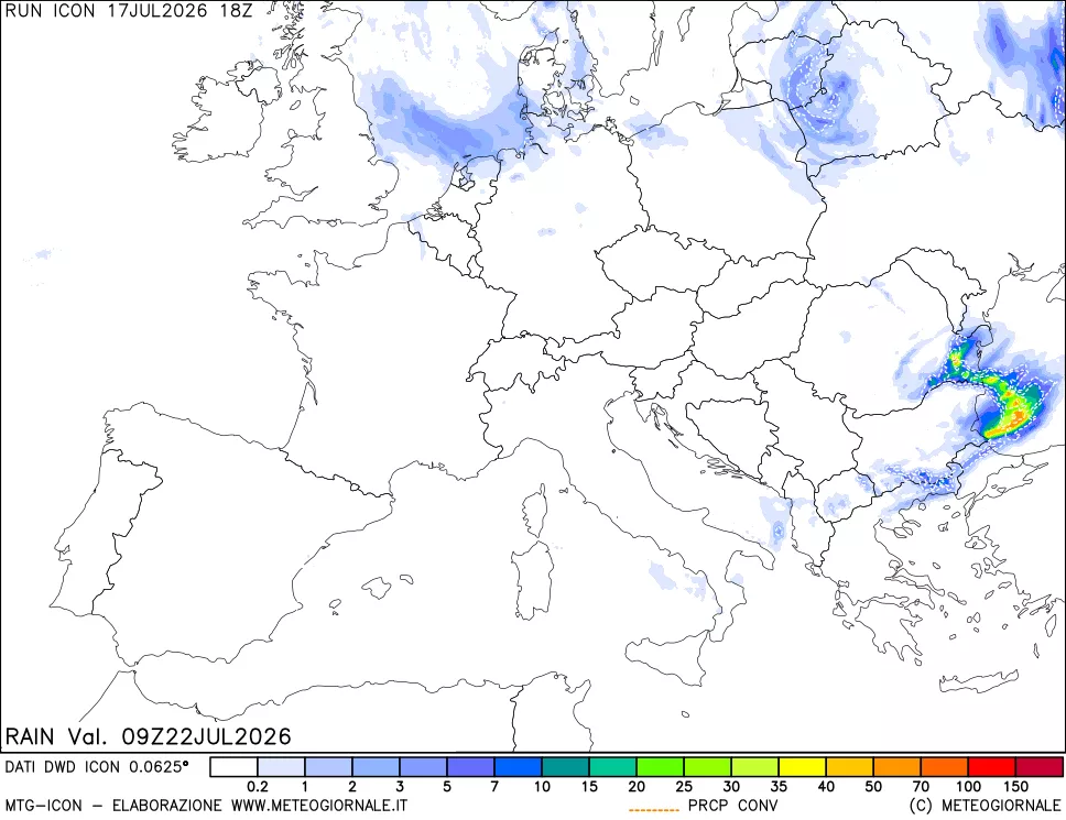 mappa Precipitazioni totali e convettive