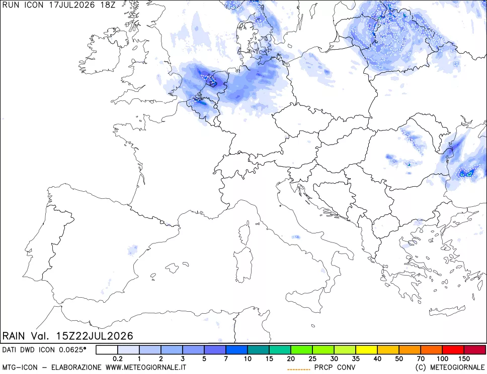 mappa Precipitazioni totali e convettive