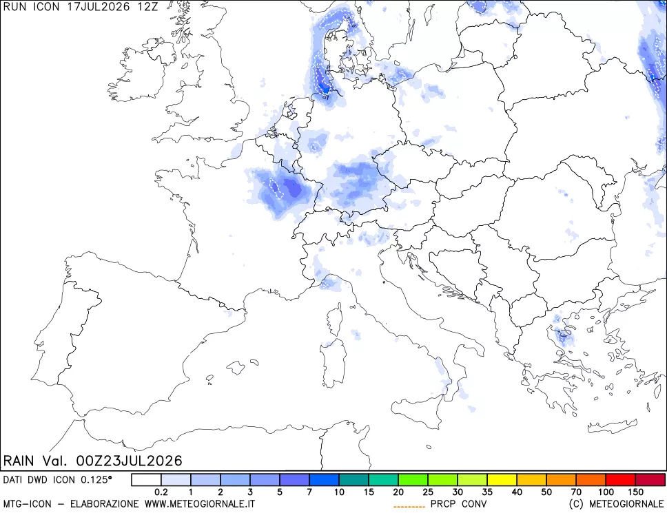 mappa Precipitazioni totali e convettive