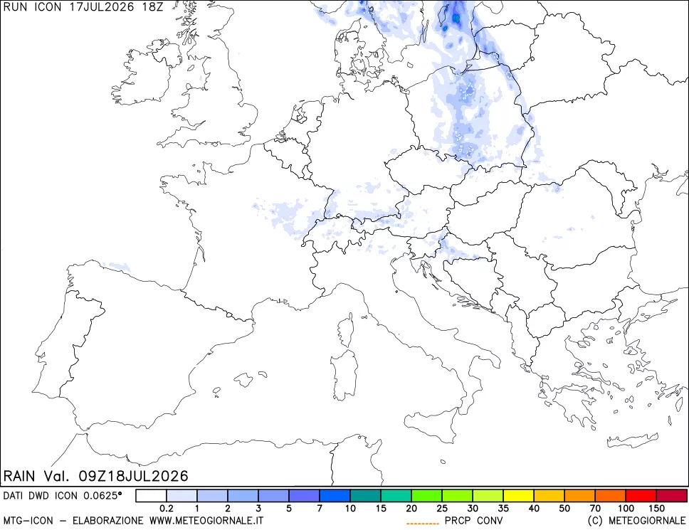 mappa Precipitazioni totali e convettive