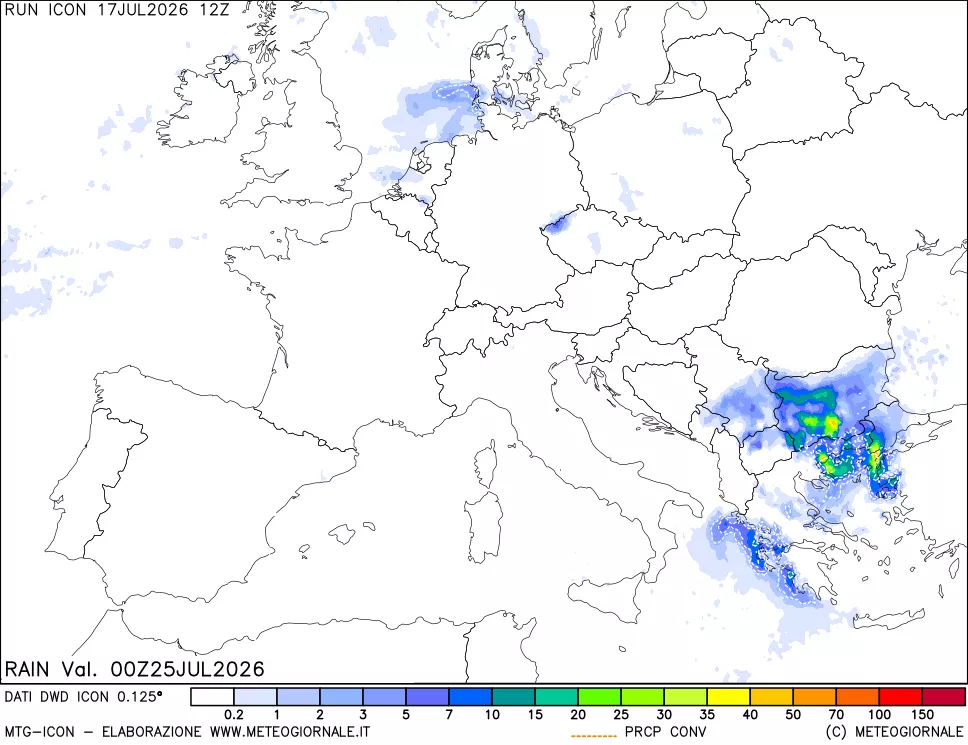 mappa Precipitazioni totali e convettive