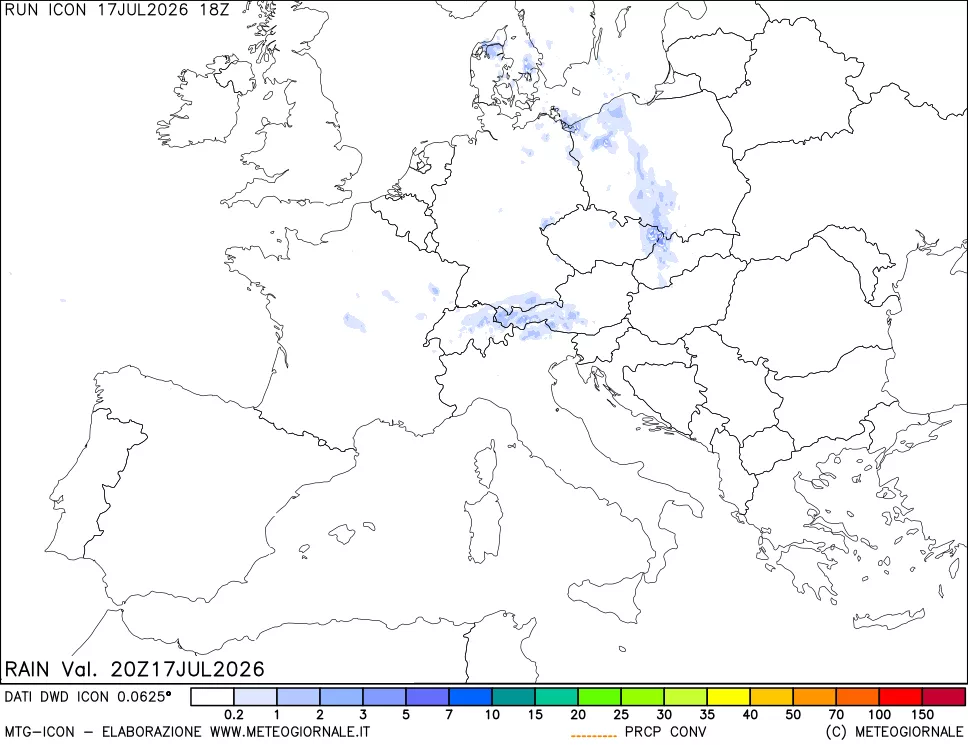 mappa Precipitazioni totali e convettive