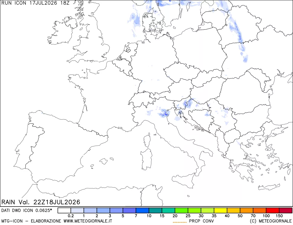 mappa Precipitazioni totali e convettive