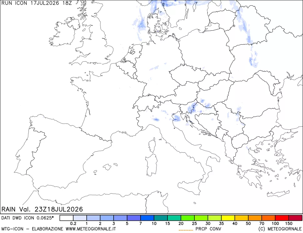 mappa Precipitazioni totali e convettive