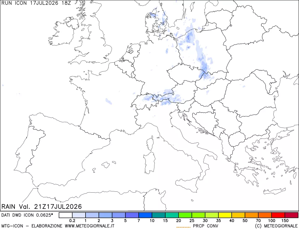 mappa Precipitazioni totali e convettive