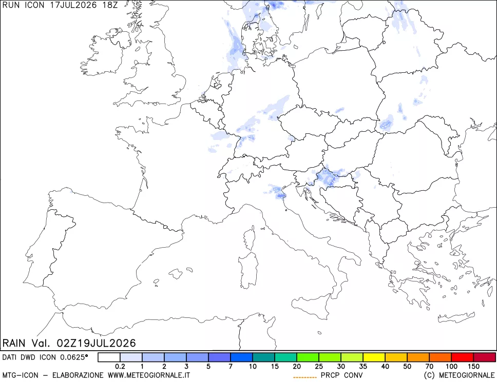 mappa Precipitazioni totali e convettive