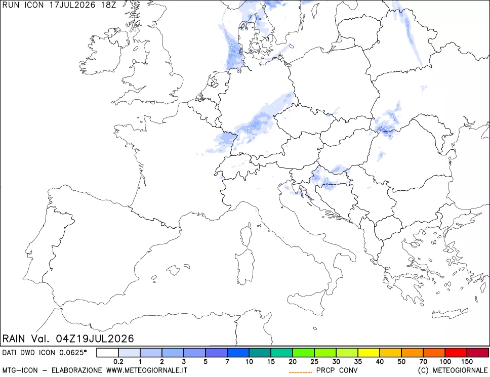 mappa Precipitazioni totali e convettive