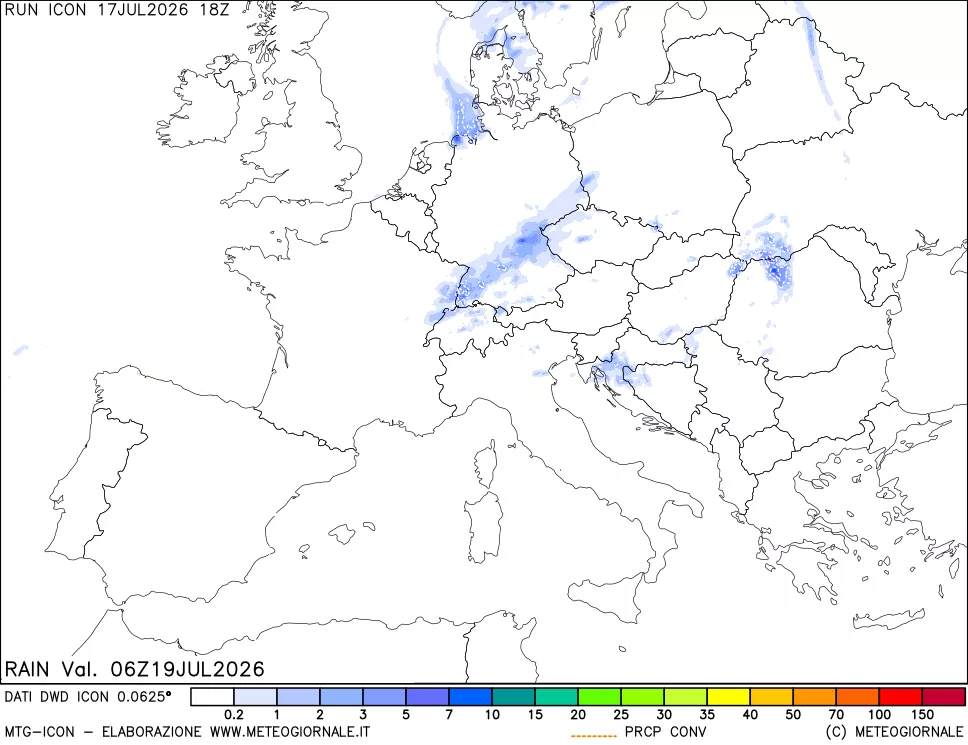 mappa Precipitazioni totali e convettive