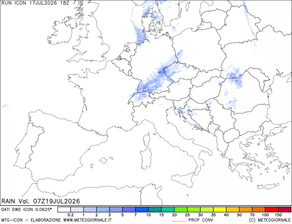 mappa Precipitazioni totali e convettive