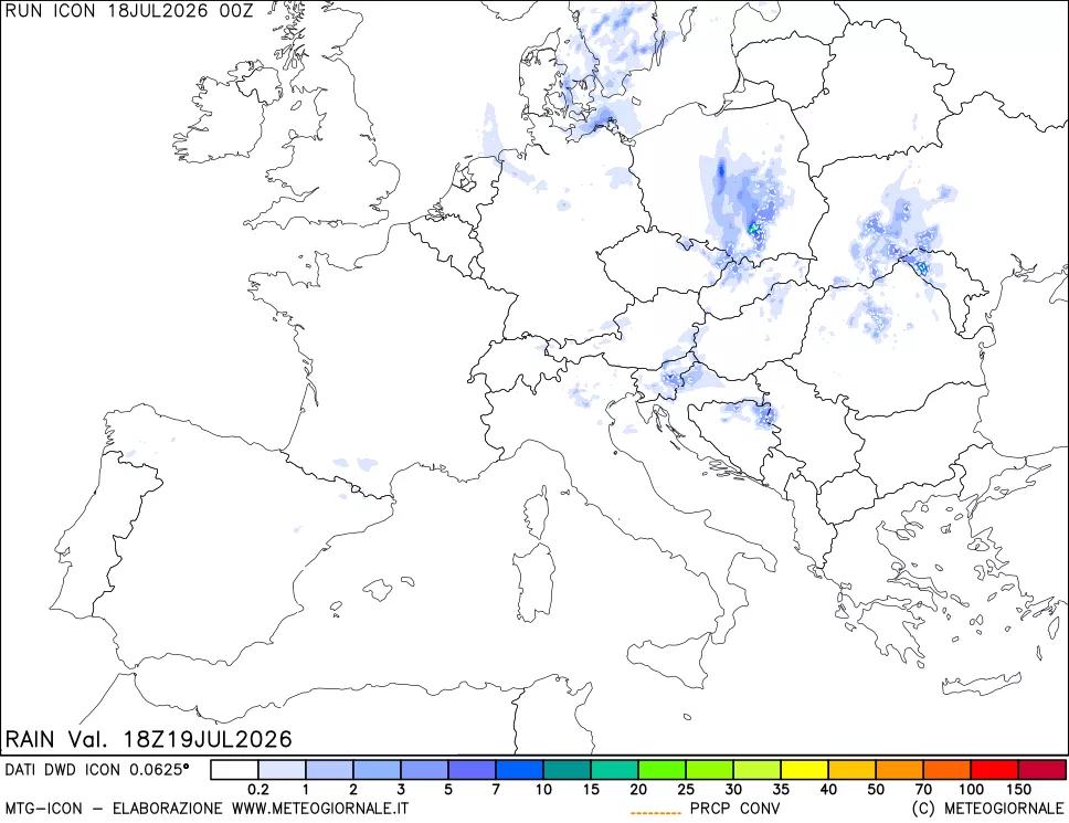 mappa Precipitazioni totali e convettive